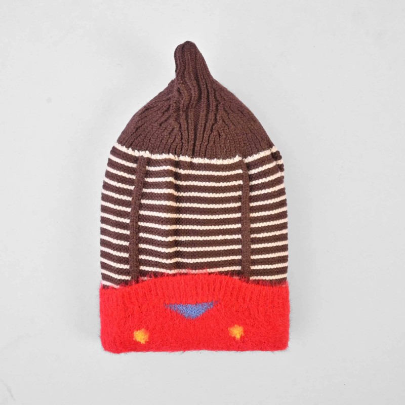 Hot Selling Kid's Contrast Lining Winter Knitted Beanie Cap New Stock